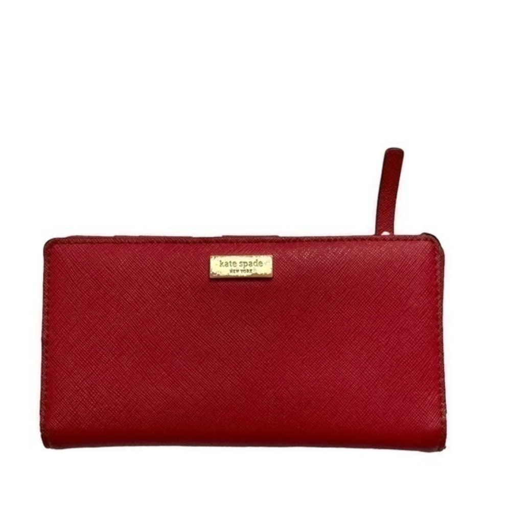 Kate spade red saffiano leather wallet